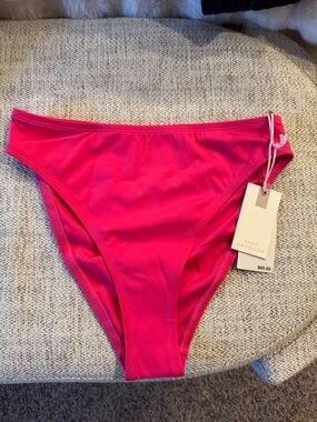 Good American Pink High-Rise Bikini Bottom
